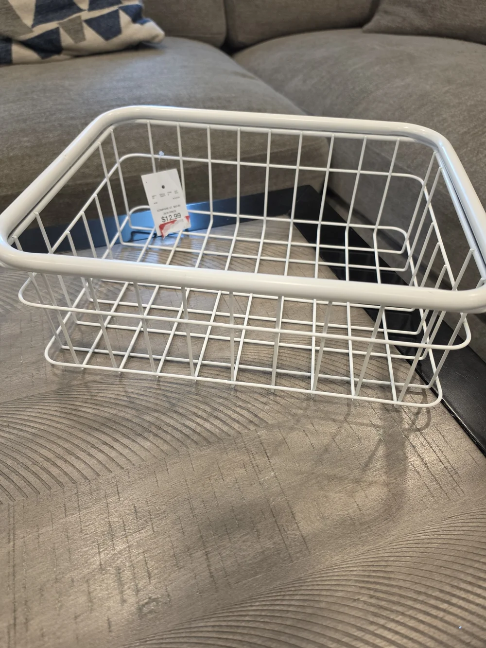 Organized Life White Wire Storage Basket - Bathroom & Home Organizer